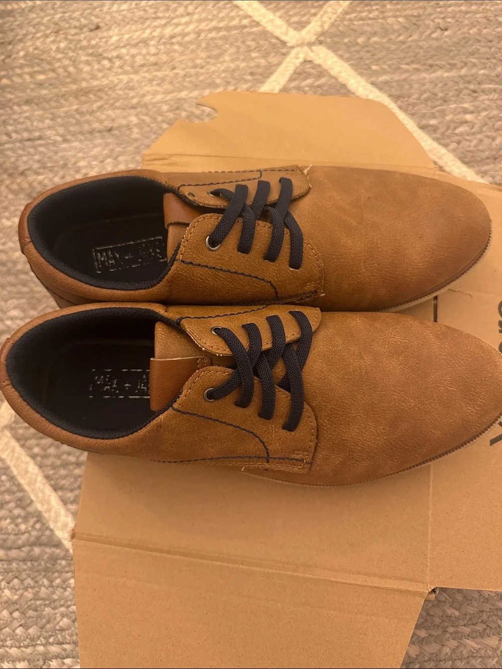Mossimo Supply Co. Men's Brown Chukka Lace-Up Shoes with Navy Laces